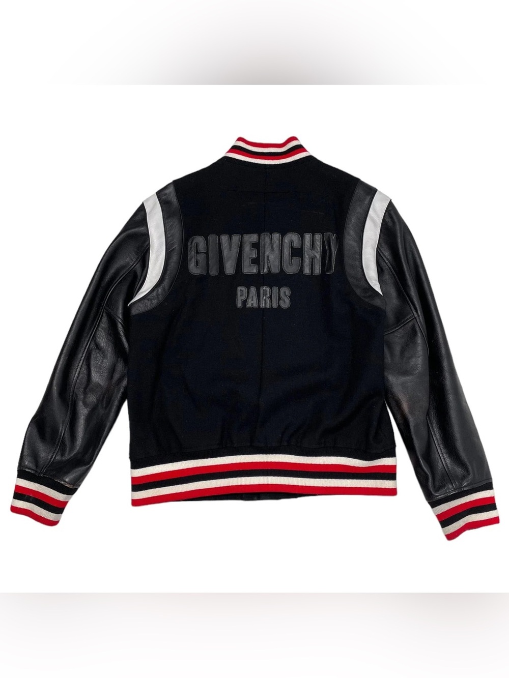 Givenchy Black Leather Varsity Jacket